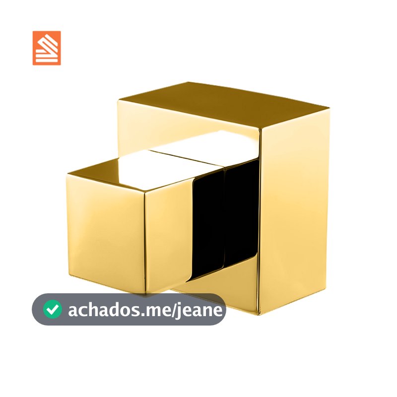 ACABAMENTO REGISTRO QUADRADO ZAMAK DOURADO 1.1/2 e 1.1/4 50 MM C38 CA63 PADRAO DOCOL