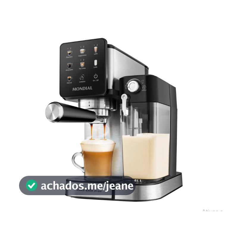 Cafeteira Espresso Mondial Dolce Latte C‑28‑ECL 20 Bar Touch 1 L + Espumador