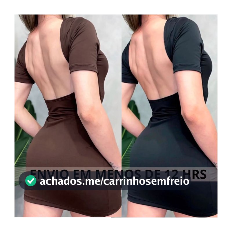 Vestido Feminino Estiloso Colado VESTIDOS COST NUA Curto Moda Gringa Balada Tubinho Vestidos sexy...