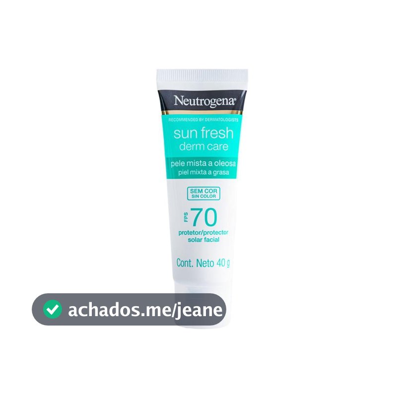 Neutrogena Sun Fresh Protetor Solar Facial para Pele Oleosa Fps 70 40g
