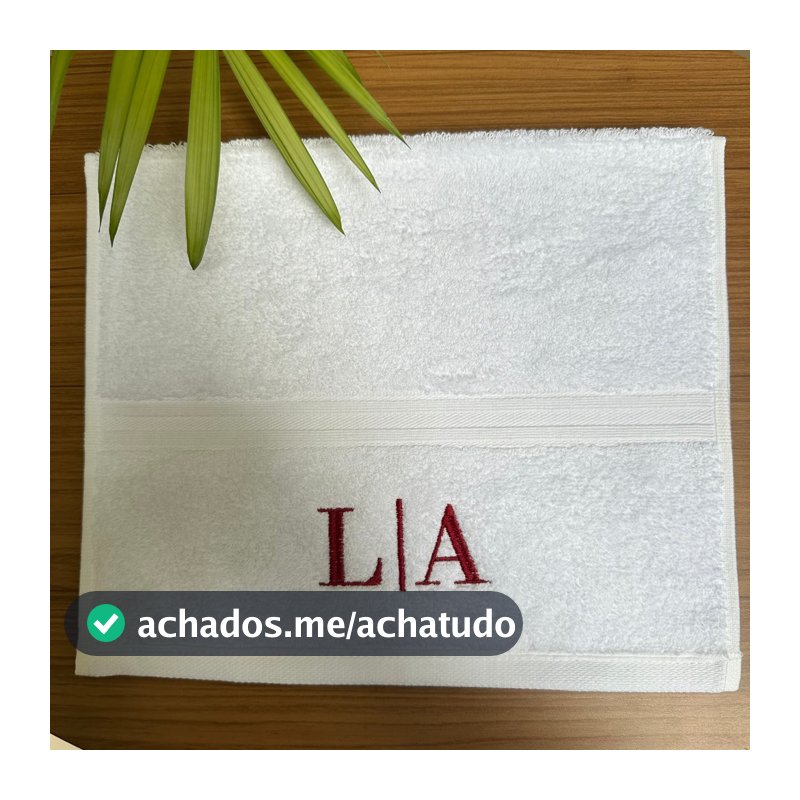 Kit Casal 2 Toalhas de Lavabo (mão) em Algodão Egípcio com Letra Bordada Personalizada Banheiro Presente
