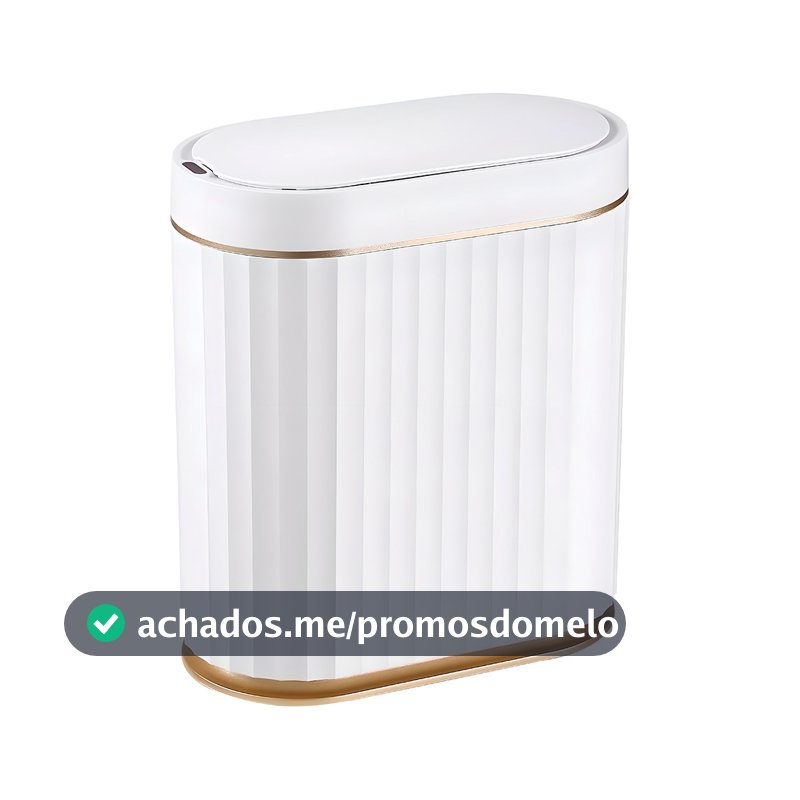 Lixeira Automática 7,5L Sensor Slim Banheiro Cozinha Elpheco