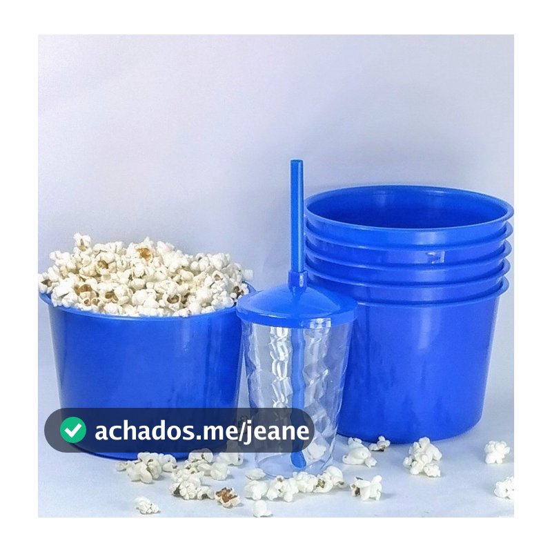Kit Cineminha até 30 Balde 1.5 litros + 30 Copos Twister 400ml