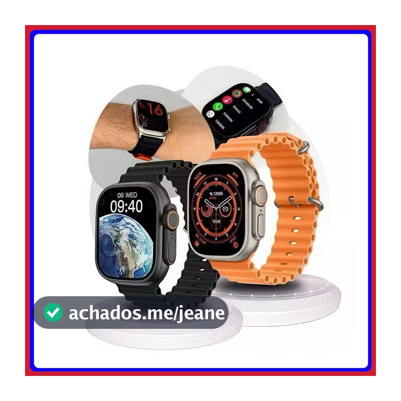 Relógio Smartwatch Esportivo Sem Fio À Prova D'água T800 com duas pulseira