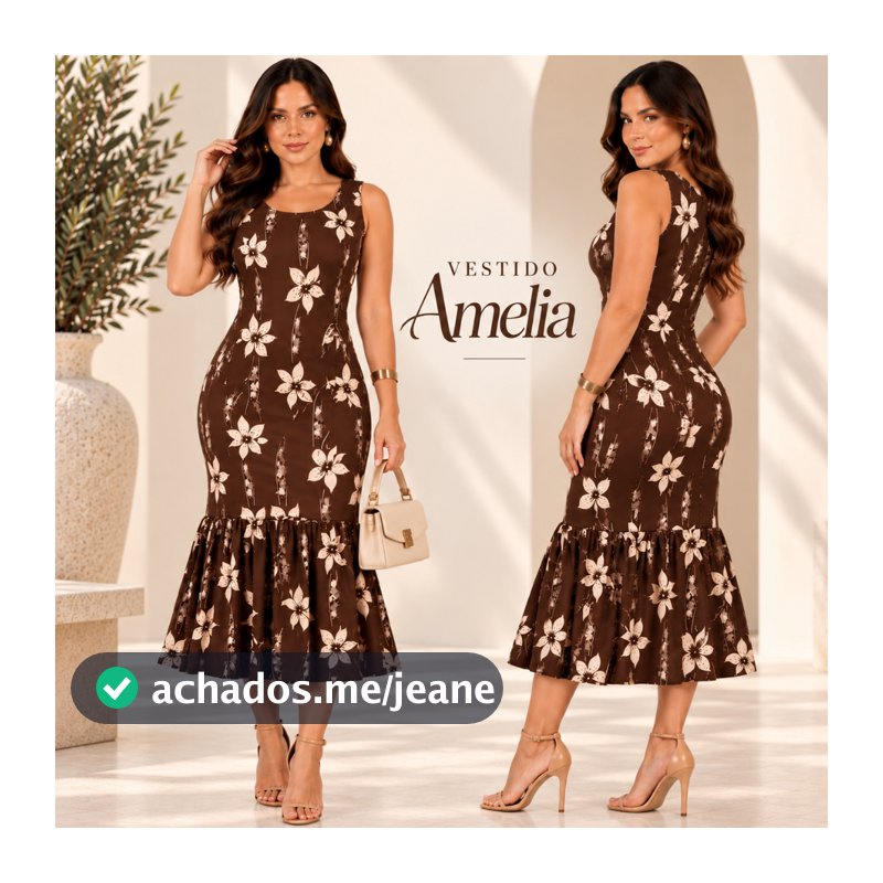 Vestido  Feminino Midi  Estampado em Crepe  Elegante Moda Casual Verão Moda Evangélica Moda Cristã