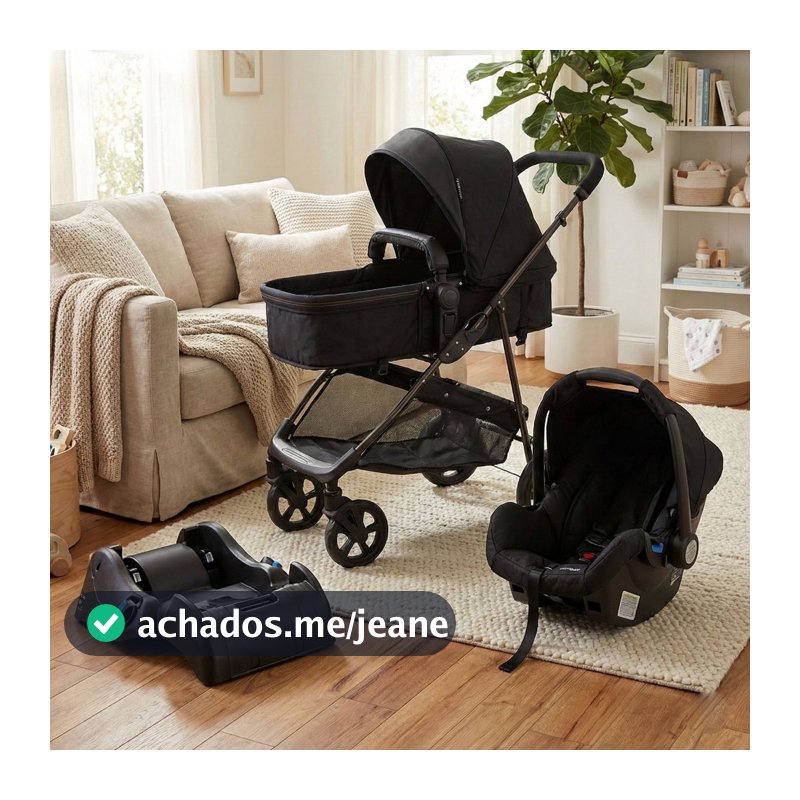 Carrinho de Bebê Galzerano Napoli Berço Moisés Passeio Preto Cobre até 22kg