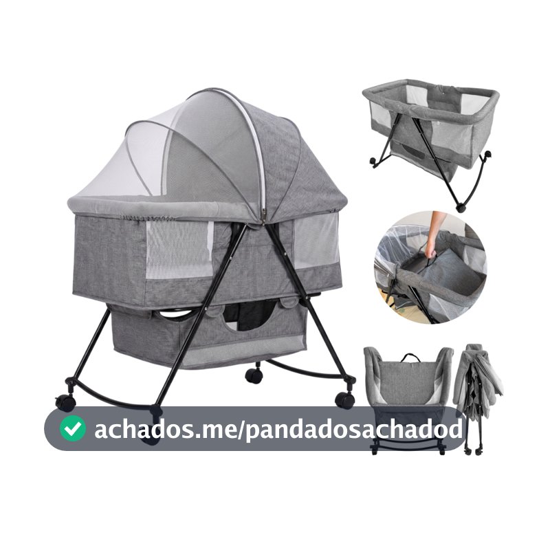 Berço portátil Berço de bebê  Berço com colchão e mosquiteiro 3 em 1 Pipdip