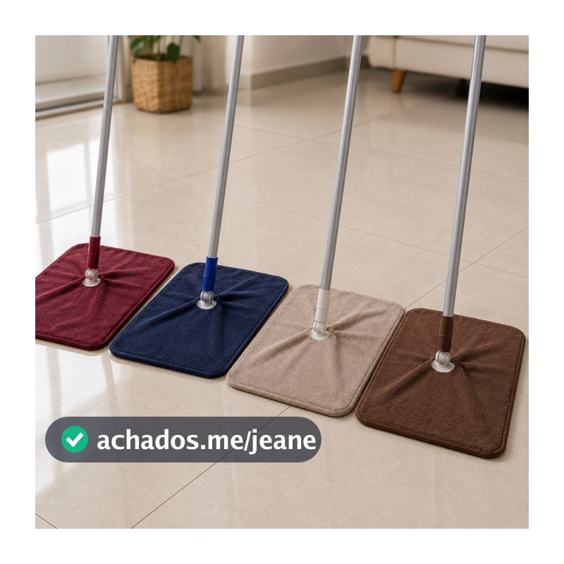Kit Panos de Chão Microfibra 70x50cm Com Furo Reutilizáveis Para Limpeza Panos De Cores Sortidas