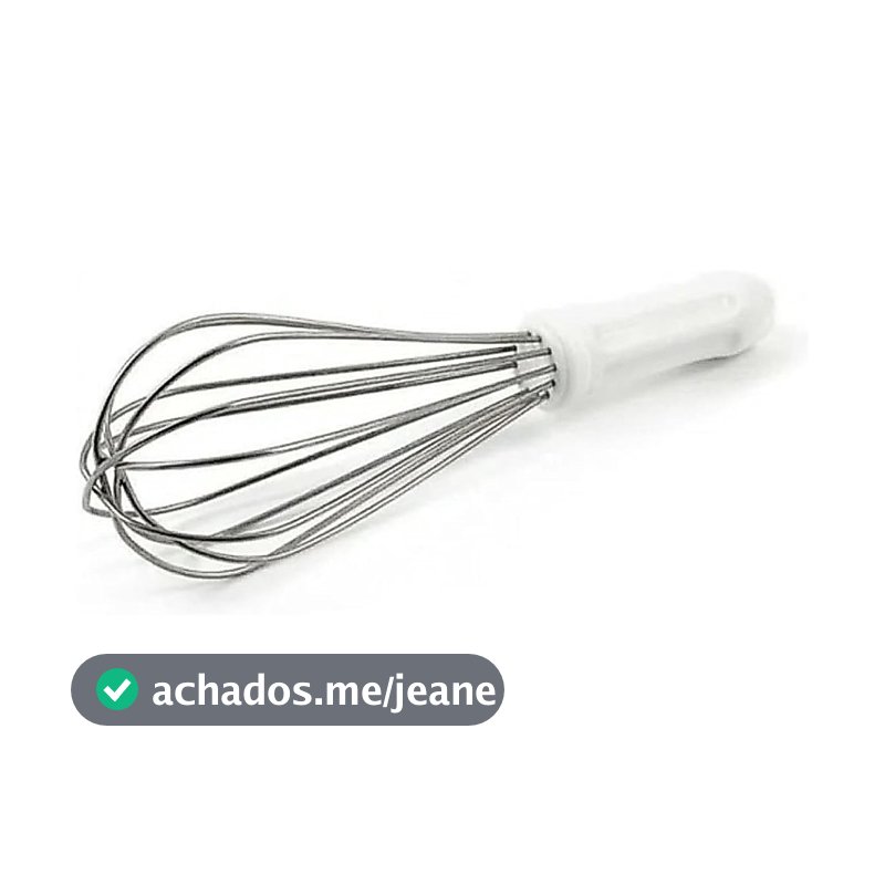 Batedor Fouet Inox Profissional 30cm Branco Fue Creme Clara