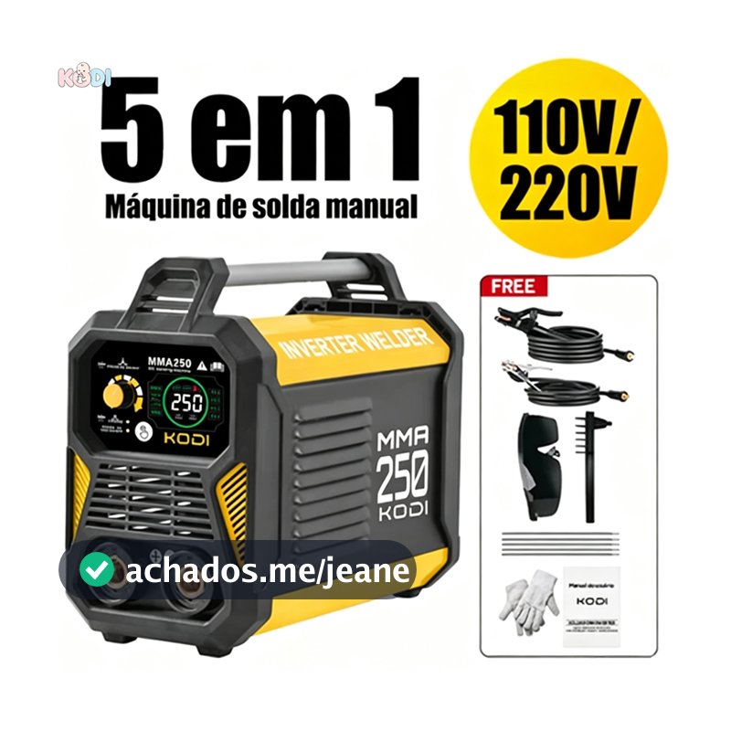 【110V/220V】 5 Em 1 Máquina Solda Inversora Profissional Mini máquina de solda digital （MMA200-250）-D13