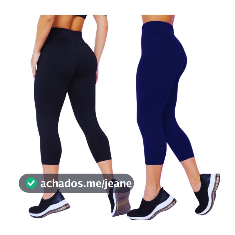 Corsario capri legging feminina academia cintura alta suplex academia fitness lisa excelente qualidade