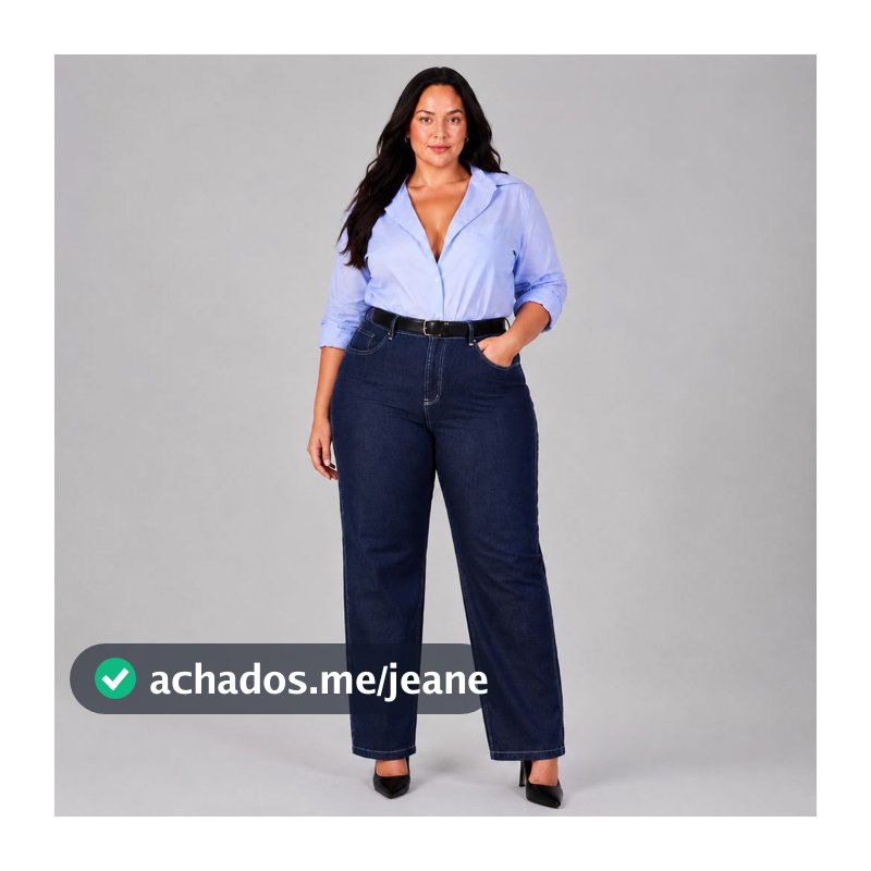 CALÇA JEANS FEMININA RETA TRADICIONAL