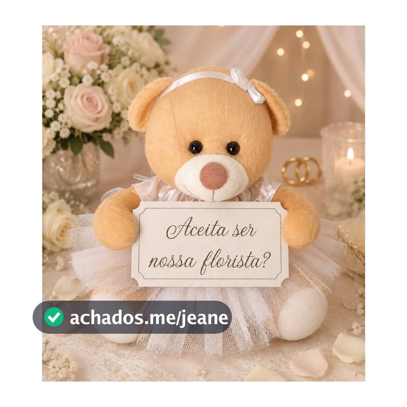 Ursos Pelúcia Caixinha Nicho Florista  Pajem Daminha Noivo Noivas 1 Unidade 18 Cm Envio Imediato