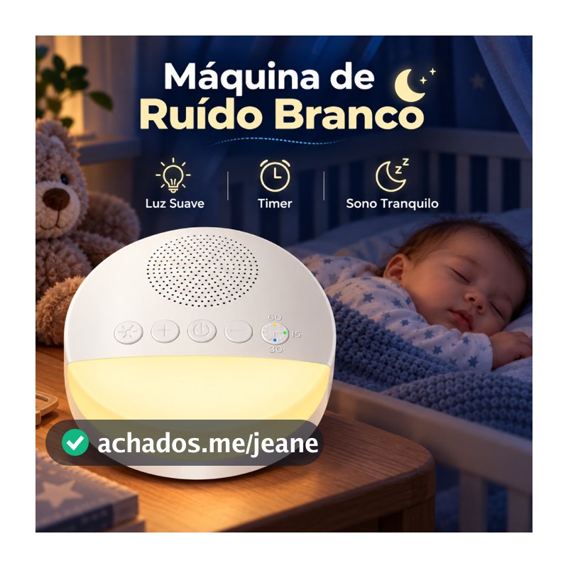 Aparelho Máquina de ruído branco Calmante Bebê Sono Relaxamento USB Sono Recarregável luz noturna