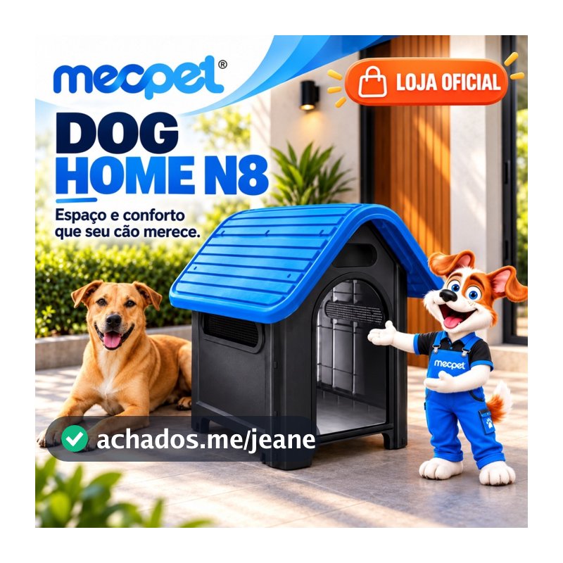 Casa Casinha Cachorro N8 Porte Médio Plástica Dog Home Desmontável Mec Pet
