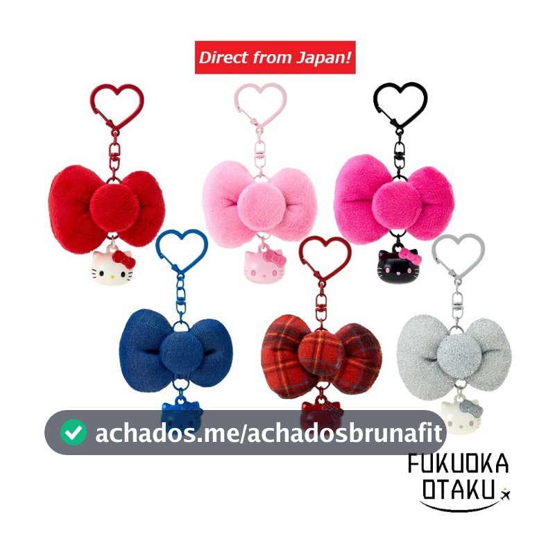 SANRIO Chaveiro de Laço (I Love Hello Kitty) Charm para Bolsa【Direto do Japão】