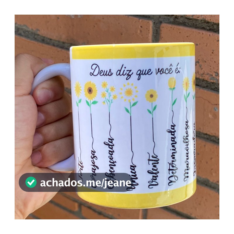 Caneca Salmos 46:5 Gospel 300ml Porcelana Frase Bíblica Presente Evangélico Motivacional