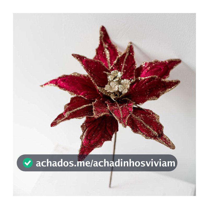 28cm Flor de Natal Vermelha Sequenciada Flor de Natal High-End Sticky Pink Christmas Flower Simulação Flor de Natal Golden Champagne Christmas Flower Vinho Tinto Decoração de Natal Flor de Natal Árvore de Natal Decoração