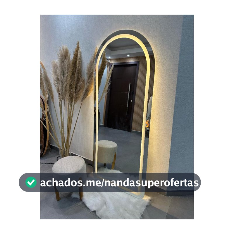 Espelho Base Reta Com Led Jateado 115cm x 60cm 150cm x 60cm 170cm x 70cm Quarto Sala Salão Loja