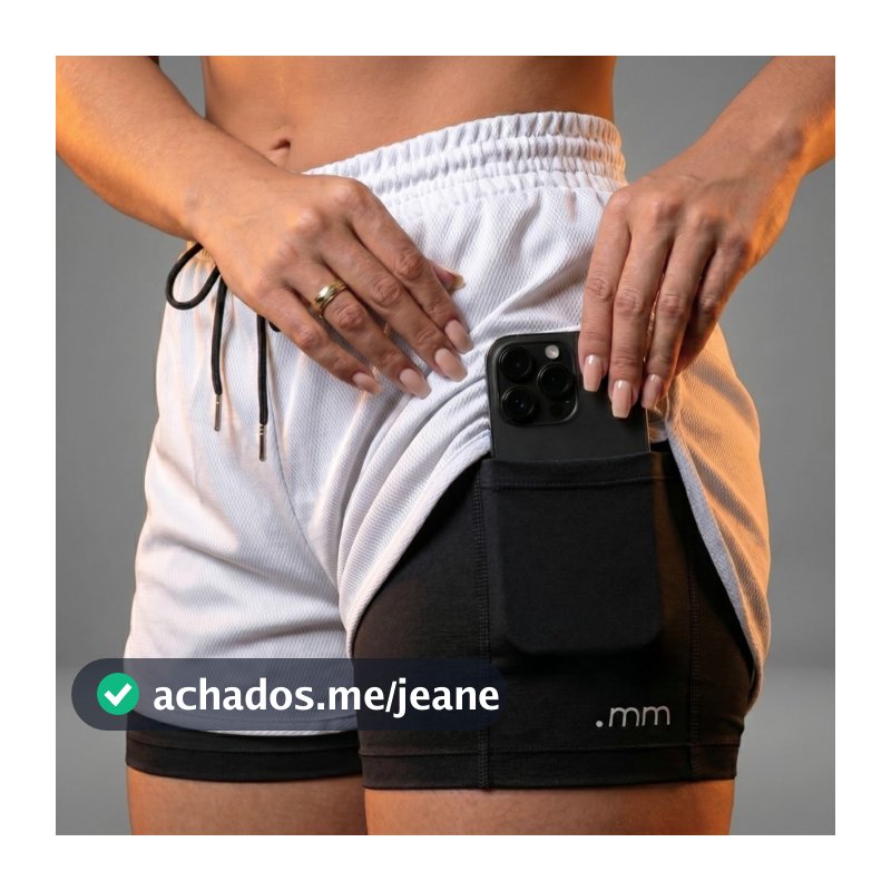 Short Duplo Feminino 2 em 1 Academia Bermuda Compressão com Bolso Dry Fit Corrida Treino