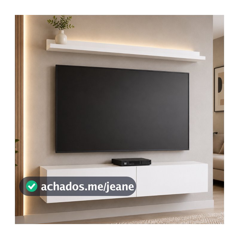 Bancada Painel Rack Suspenso Argon 120cm Maderatto Móveis