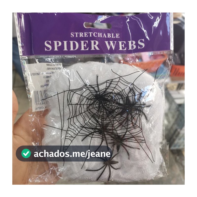 Teia de Aranha Artificial 20g Halloween Decoração Festa Temática.