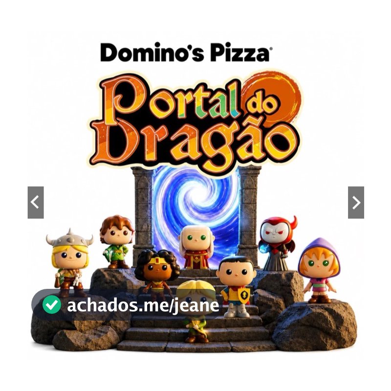 Coleção bonecos Caverna do Dragão original - Domino´s Pizza