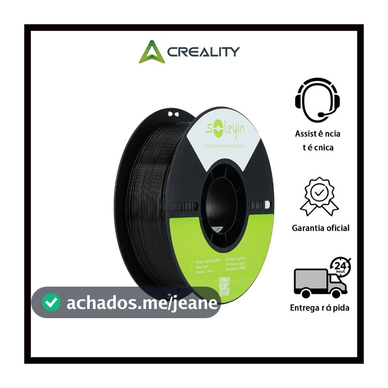 Creality Soleyin Basic PETG Consumíveis de filamento Série Matte Para impressoras 3D de 1.75 mm 1KG