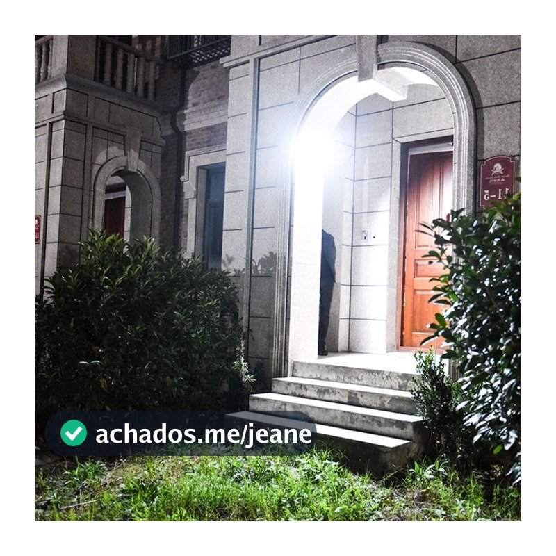 Refletor Led Solar 3 Cabeças Giratoria Sensor de movimento