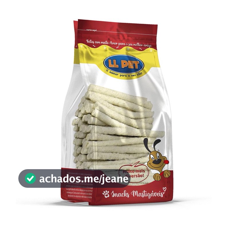 Osso Ossinhos Palitos Petiscos Mastigáveis LLPet Cães 1Kg
