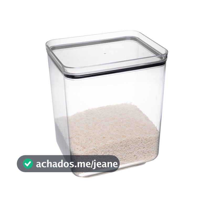 Pote Hermetico Lyor My Box de Poliestireno 5,5L para Mantimentos Alimentos Cozinha Organização e Armazenamento Qualidade