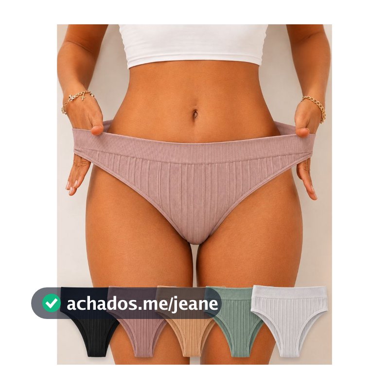 Kit até 10 Tanga Calcinha de Poliamida com Alto Relevo Texturizada Premium Confortável