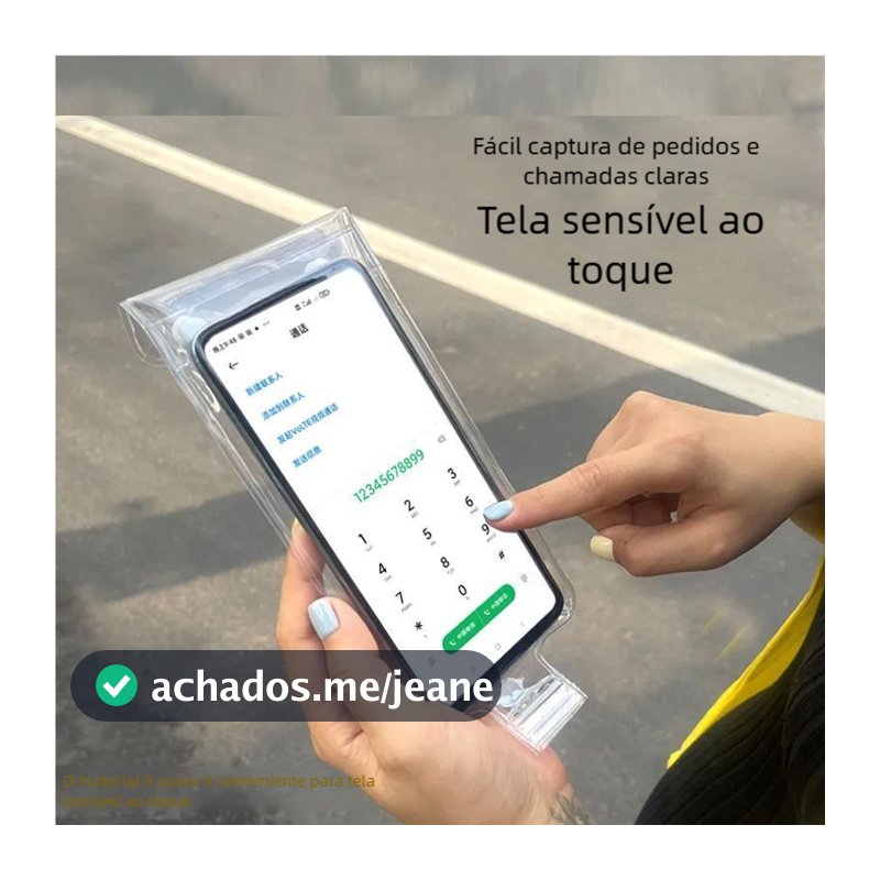 Capa Recarregável para Telefone - À Prova D'água Bolsa Protetora Bateria Integrada Tela Sensível