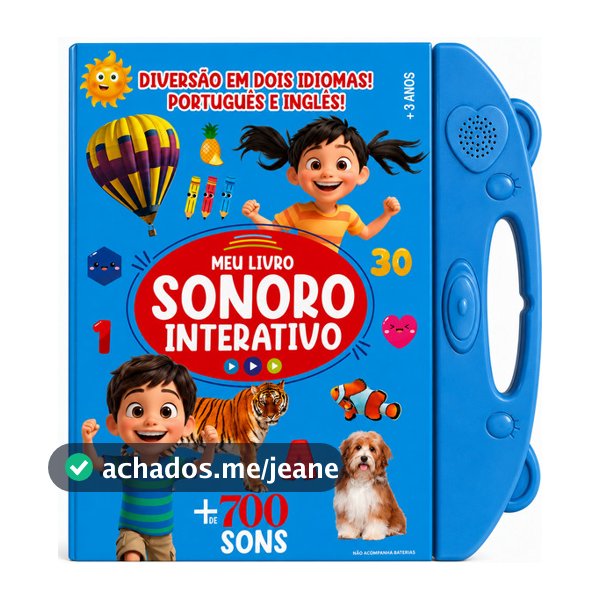 Meu Livro Sonoro Interativo - Português e Inglês - Azul