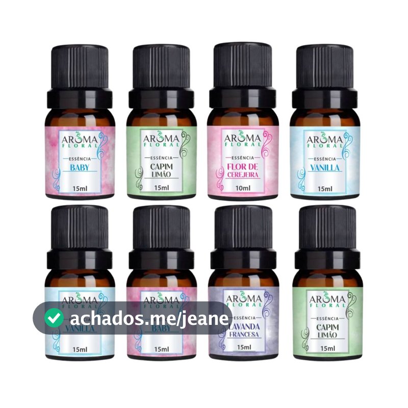 KIT 5 - Essências Para Aromatizador e Difusor de Ambientes 15ml