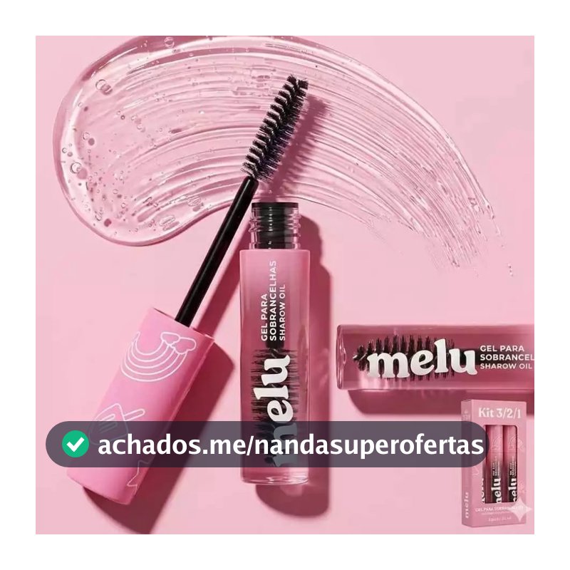 Gel para Sobrancelhas Ruby Rose Melu Incolor Modelador Fixação Natural Brow