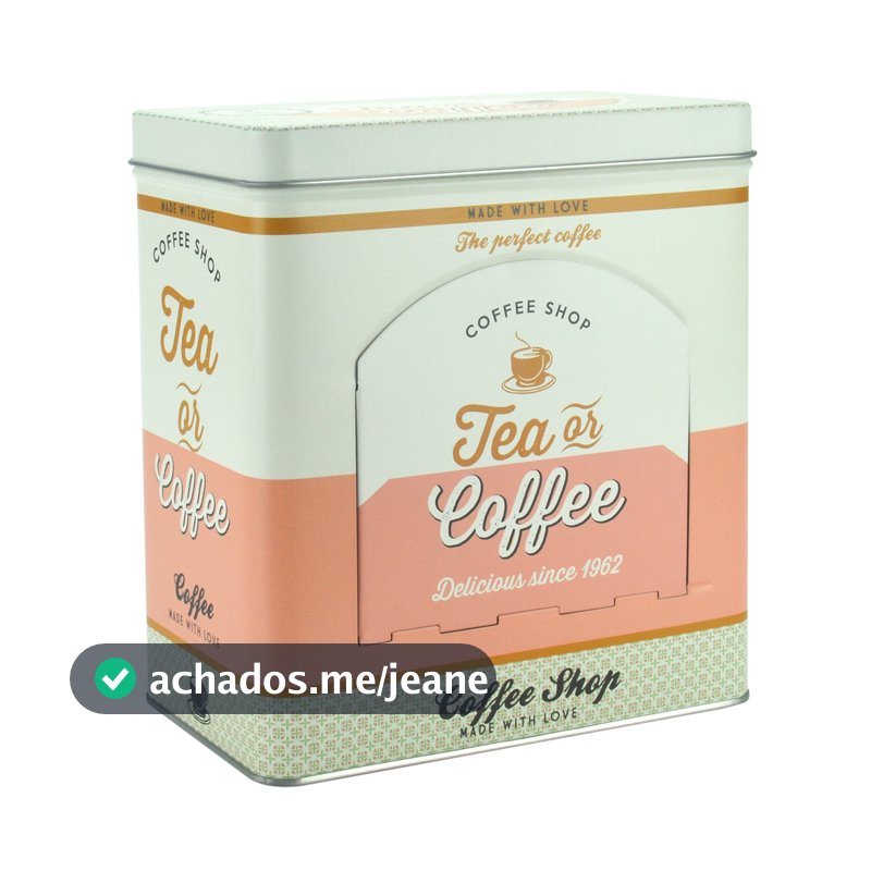 Lata Porta Cápsulas de Café Rosa Nespresso Dolce Gusto