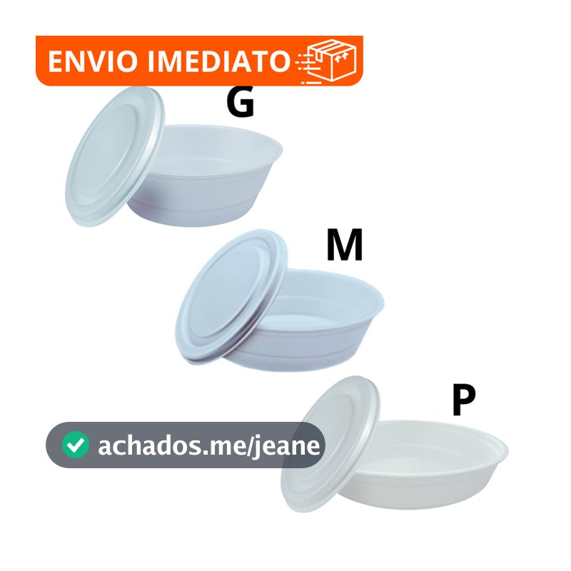 100un Marmita P 500ml - M 750ml - G 1100ml c/ Tampa Totalplast Marmitex Almoco Delivery