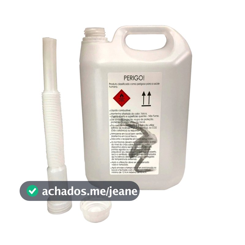 Galão Emergência 5L Com Marcação Bombona Gasolina Etanol Combustível Inmetro