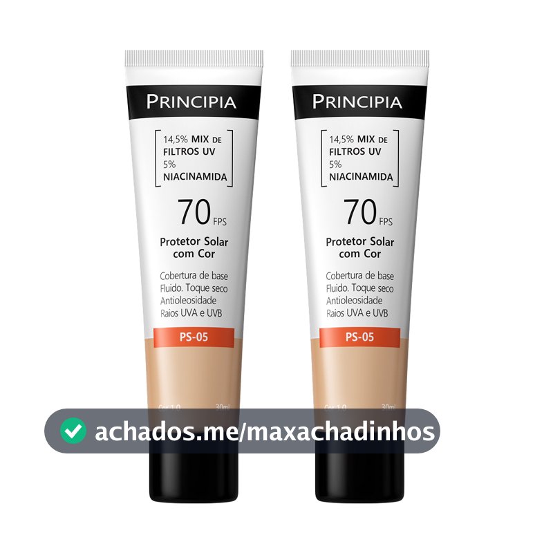 Principia kit com 2 Protetores solares com cor PS-05-escolha seu tom