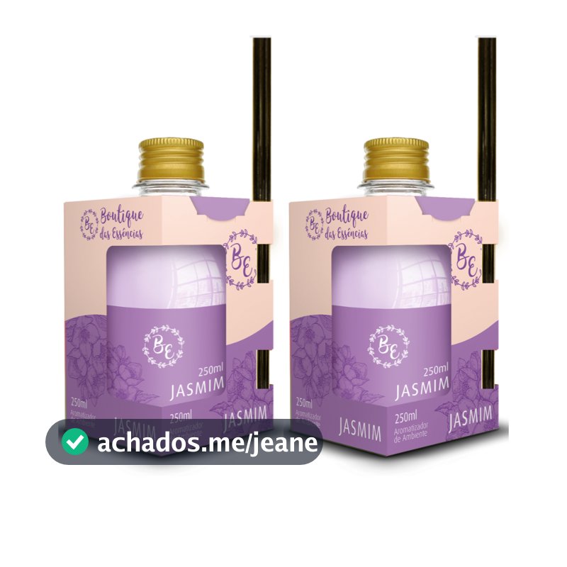 2 Difusor/Cheirinho De Ambiente 250ml Boutique jasmim