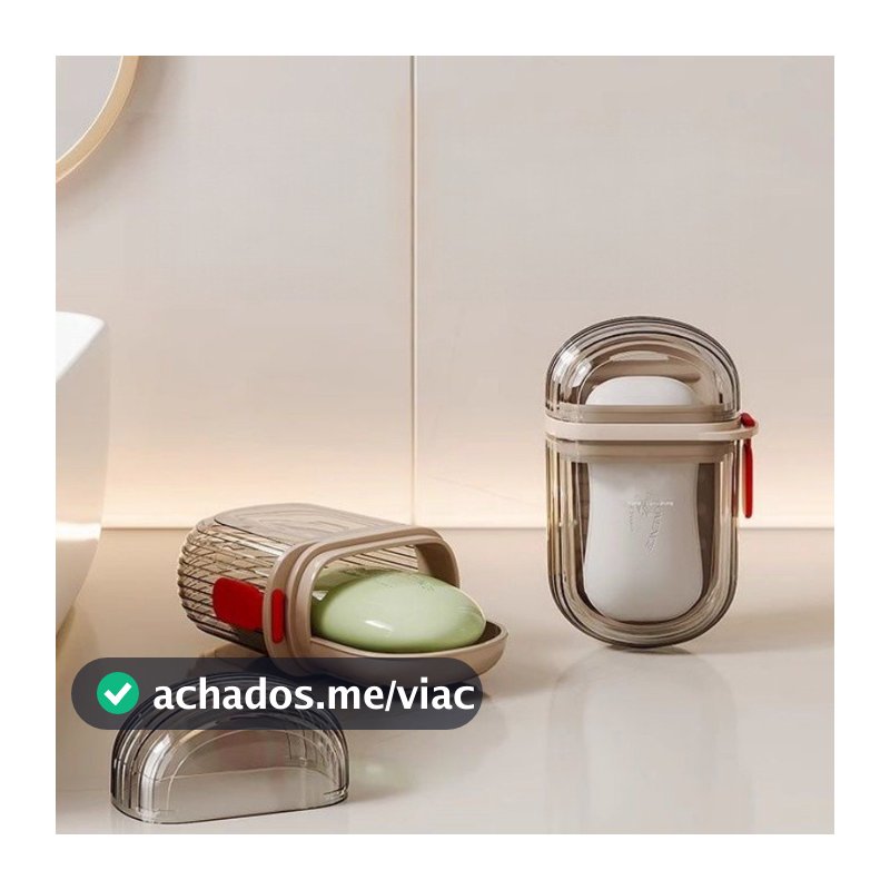 Saboneteira De Viagem Portátil Com Tampa Selada E Dreno Kit Higiene Para Academia Pronta Entrega
