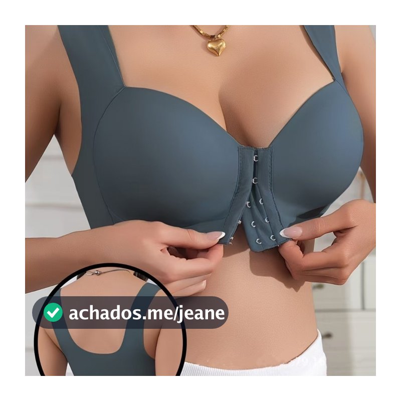 Roupa íntima com fivela frontal sem costura, almofada fixa No peito, Anti-flacidez, roupa íntima bonita, tamanho grande,