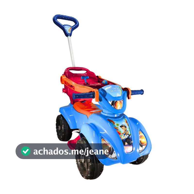 Carrinho para Passeio Quadriciclo Cyber Menino - Proteção Lateral, Ajustável P/ Crianças até 1mt