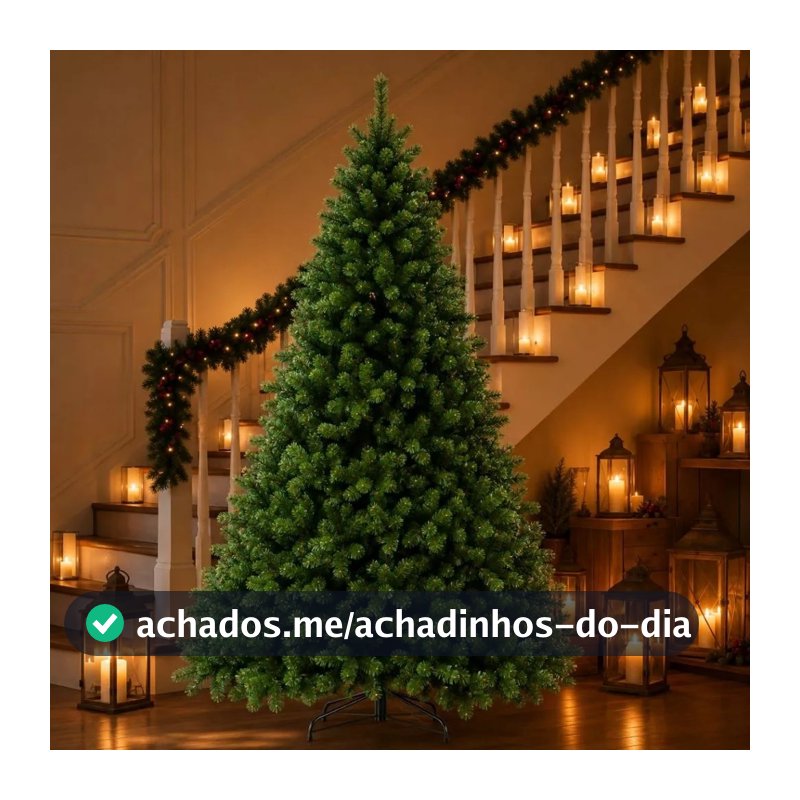 Arvore De Natal 2,10 Metros 650 Galhos Cheia Pinheiro Luxo Cor Verde