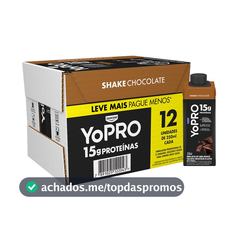 YoPRO Chocolate 15g de proteínas 250ml - 12 unidades