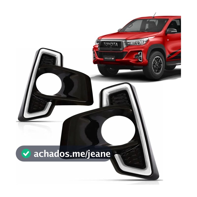 Kit De Moldura Farol De Milha Hilux Srx 19 20 Aro Cromado