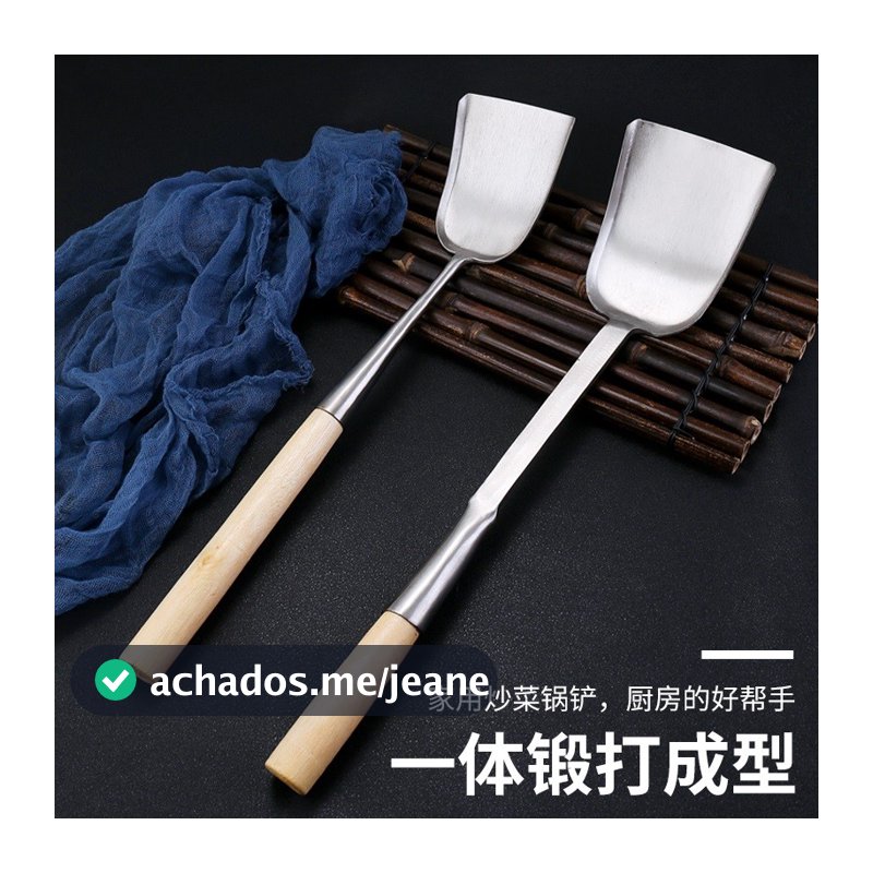Espátula de cozinha espátula integrada mão forjada utensílios de cozinha espátula de ferro alça longa colher de cozinha