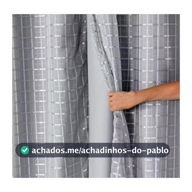 Cortina Blackout com Voil Xadrez/Liso - 2,00 X 1,40 / 2,80 X 1,80 / 2,80 X 2,30 Promoção