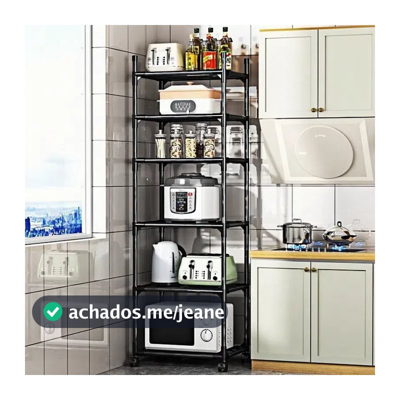 Estante 5/6 Prateleiras Cozinha de Aço Multiuso Utensílios Casa Escritório Organizador